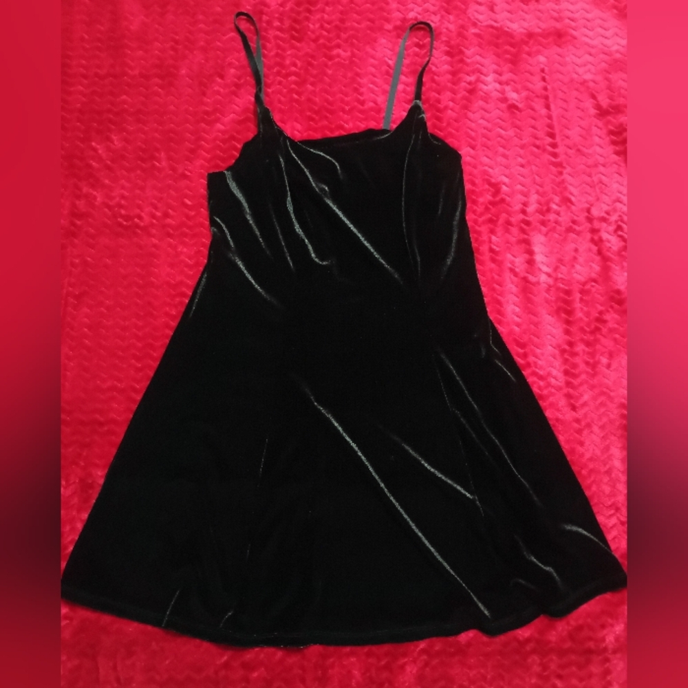 Lily Rose Black Satin Dress